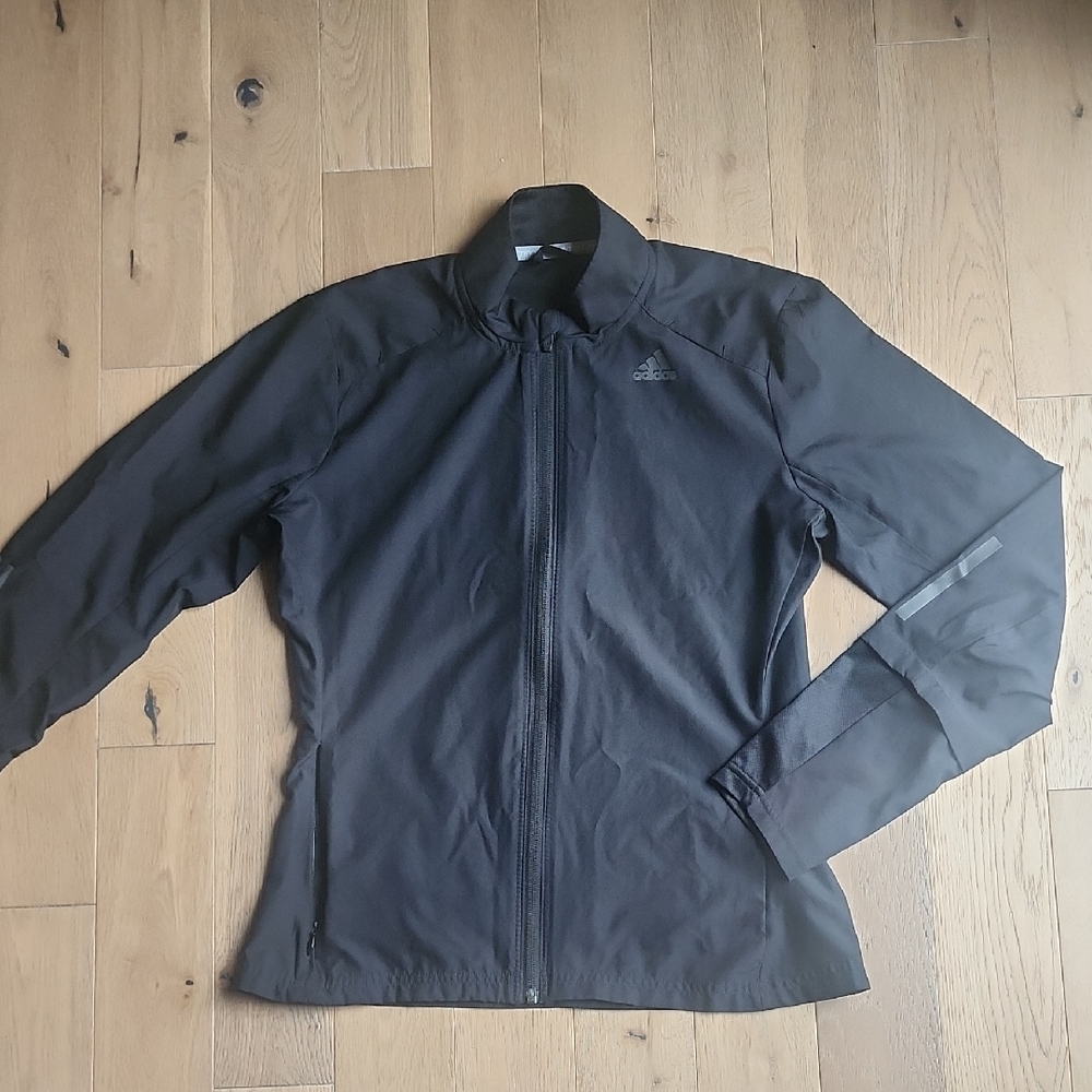 Black Adidas Full-Zip Jacket, Size Small